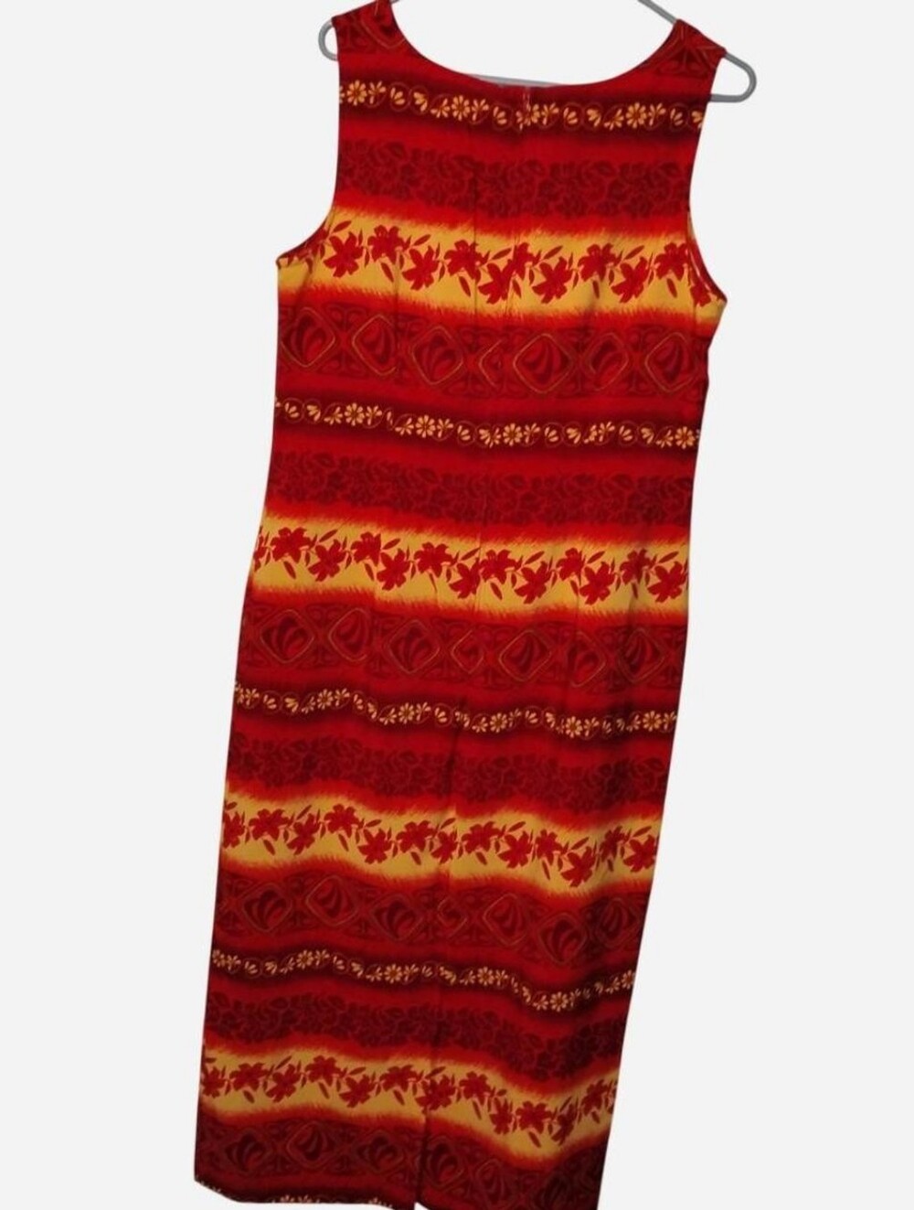 Vintage Sag Harbor Floral Graphic Printed Sleeveless Midi Dress - Size 14
